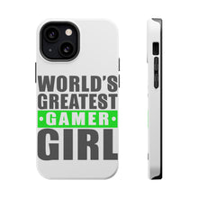 DistinctInk ToughCase for Apple iPhone, Compatible with MagSafe Charging - World's Greatest Gamer Girl Video Games