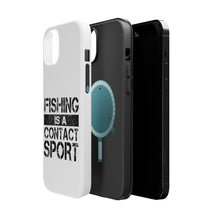 DistinctInk ToughCase for Apple iPhone, Compatible with MagSafe Charging - Fishing is a Contact Sport