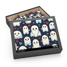 DistinctInk Jigsaw Puzzle with Skelephants and Ghostly Ghouls Design for Halloween