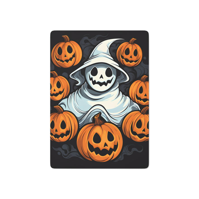 DistinctInk Playing / Poker Cards with Spooky Skeletal Pumpkin Patch Design for Halloween