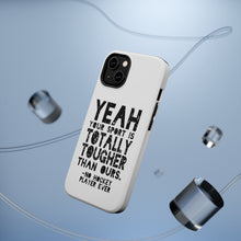 DistinctInk ToughCase for Apple iPhone, Compatible with MagSafe Charging - Yeah Your Sport Is Totally Tougher Hockey