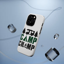 DistinctInk ToughCase for Apple iPhone, Compatible with MagSafe Charging - Camp Champ - Camping Fire