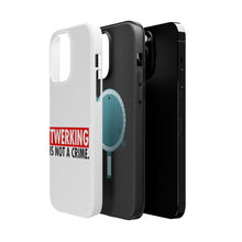 DistinctInk ToughCase for Apple iPhone, Compatible with MagSafe Charging - Twerking is Not a Crime