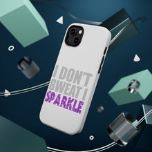 DistinctInk ToughCase for Apple iPhone, Compatible with MagSafe Charging - I Don't Sweat I Sparkle