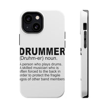 DistinctInk ToughCase for Apple iPhone, Compatible with MagSafe Charging - Drummer Dictionary Definition