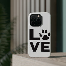 DistinctInk ToughCase for Apple iPhone, Compatible with MagSafe Charging - Love - Dog Paw