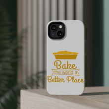 DistinctInk ToughCase for Apple iPhone, Compatible with MagSafe Charging - Bake the World a Better Place