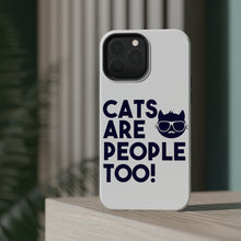 DistinctInk ToughCase for Apple iPhone, Compatible with MagSafe Charging - Cats Are People Too