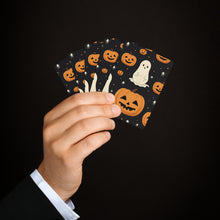 DistinctInk Playing / Poker Cards with Spooky Skeleton Pumpkin Patch Design for Halloween
