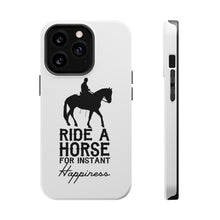 DistinctInk ToughCase for Apple iPhone, Compatible with MagSafe Charging - Ride A Horse for Instant Happiness