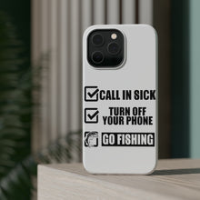 DistinctInk ToughCase for Apple iPhone, Compatible with MagSafe Charging - Call in Sick, Turn Off Phone, Go Fishing