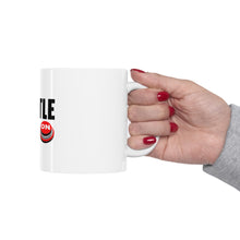 DistinctInk Glossy White Coffee / Tea Mug - Mode On Button