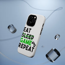 DistinctInk ToughCase for Apple iPhone, Compatible with MagSafe Charging - Eat Game Repeat - Video Games Gamer