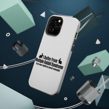DistinctInk ToughCase for Apple iPhone, Compatible with MagSafe Charging - I Suffer From Multiple Rabbit Syndrome