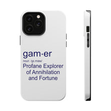 DistinctInk ToughCase for Apple iPhone, Compatible with MagSafe Charging - Gamer Dictionary Definition Profane Explorer