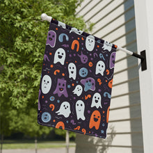 DistinctInk Garden & House Banner / Flag with Skeletal Ghostly Pumpkins Design for Halloween