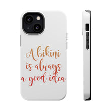 DistinctInk ToughCase for Apple iPhone, Compatible with MagSafe Charging - A Bikini is Always a Good Idea