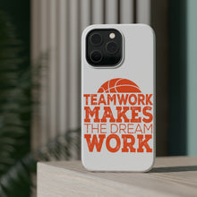DistinctInk ToughCase for Apple iPhone, Compatible with MagSafe Charging - Teamwork Makes the Dream Work Basketball