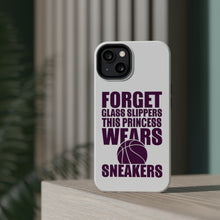 DistinctInk ToughCase for Apple iPhone, Compatible with MagSafe Charging - Forget Glass Slippers Princess Wears Sneakers