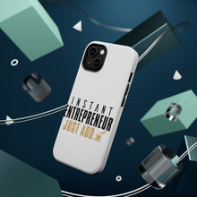 DistinctInk ToughCase for Apple iPhone, Compatible with MagSafe Charging - Instant Entrepreneur Just Add Coffee