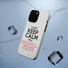 DistinctInk ToughCase for Apple iPhone, Compatible with MagSafe Charging - Can't Keep Calm I'm a Baseball mom