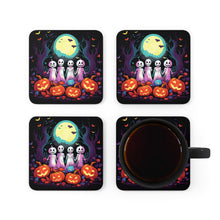 DistinctInk (Set of 4) Corkwood Coasters with Exploring the UnknownDesign for Halloween LGBTQ+ Pride