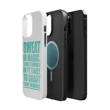 DistinctInk ToughCase for Apple iPhone, Compatible with MagSafe Charging - Sweat is Magic Cover Yourself Daily Grand Wishes