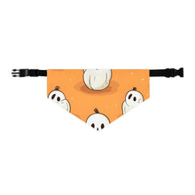 DistinctInk Adjustable Pet Banana Collar with Ghastly Skeleton Pumpkin adorned Design for Halloween