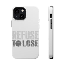 DistinctInk ToughCase for Apple iPhone, Compatible with MagSafe Charging - Refuse to Lose Baseball