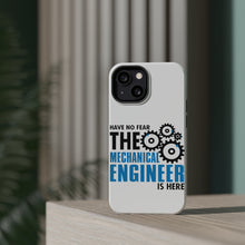 DistinctInk ToughCase for Apple iPhone, Compatible with MagSafe Charging - No Fear Mechanical Engineer is Here