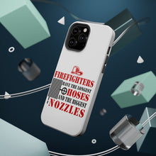 DistinctInk ToughCase for Apple iPhone, Compatible with MagSafe Charging - Firefights Have Longest Hoses and Biggest Nozzles