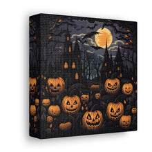 DistinctInk Canvas Wall Art with Spooky All Hallows' Eve for Halloween