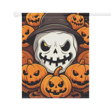 DistinctInk Garden & House Banner Flag with Spooky Skeleton Pumpkin Patch Design for Halloween