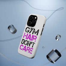 DistinctInk ToughCase for Apple iPhone, Compatible with MagSafe Charging - Gym Hair Don't Care