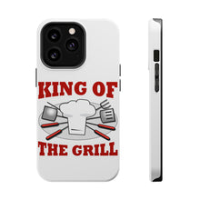 DistinctInk ToughCase for Apple iPhone, Compatible with MagSafe Charging - King of the Grill BBQ Barbecue