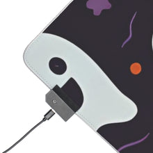 DistinctInk LED Gaming Mouse Pad with Skeletal Ghostly Pumpkins Design for Halloween