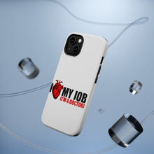 DistinctInk ToughCase for Apple iPhone, Compatible with MagSafe Charging - I Heart My Job - I'm A Doctor