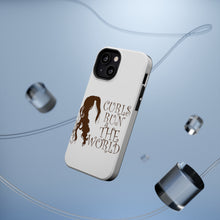 DistinctInk ToughCase for Apple iPhone, Compatible with MagSafe Charging - Curls Run the World