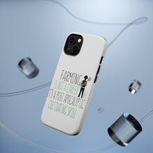 DistinctInk ToughCase for Apple iPhone, Compatible with MagSafe Charging - Farming is Not a Career Post Apocalyptic Skill