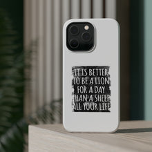 DistinctInk ToughCase for Apple iPhone, Compatible with MagSafe Charging - Better to Be A Lion For a Day Than A Sheep