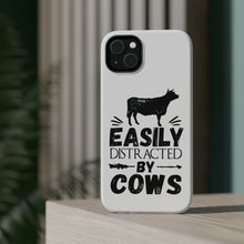 DistinctInk ToughCase for Apple iPhone, Compatible with MagSafe Charging - Easily Distracted By Cows