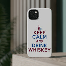 DistinctInk ToughCase for Apple iPhone, Compatible with MagSafe Charging - Keep Calm and Drink Whiskey