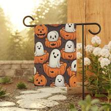 DistinctInk Garden & House Banner / Flag with Haunted Skeleton Pumpkin Patch Design for Halloween