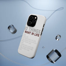 DistinctInk ToughCase for Apple iPhone, Compatible with MagSafe Charging - Things I Want In Life - Cars, Money, Woman