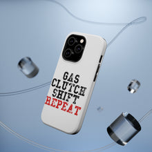 DistinctInk ToughCase for Apple iPhone, Compatible with MagSafe Charging - Gas Clutch Shift Repeat