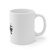 DistinctInk Glossy White Coffee / Tea Mug - Love Guns