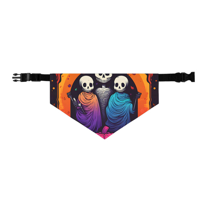DistinctInk Adjustable Pet Banana Collar with The Paths We Choose Design for Halloween LGBTQ+ Pride