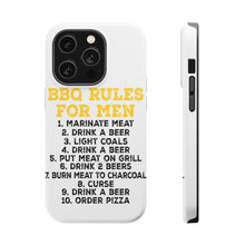 DistinctInk ToughCase for Apple iPhone, Compatible with MagSafe Charging - BBQ Rules for Men