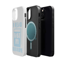 DistinctInk ToughCase for Apple iPhone, Compatible with MagSafe Charging - I Read Past My Bedtime
