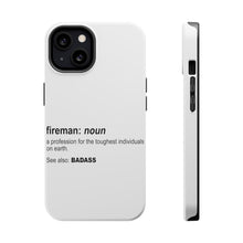 DistinctInk ToughCase for Apple iPhone, Compatible with MagSafe Charging - Fireman Definition Profession for Toughest
